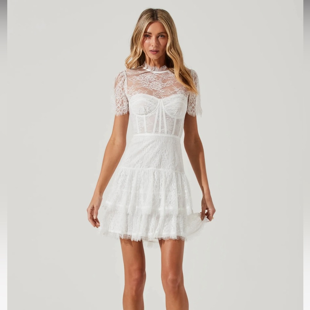 Elegant White Lace Dress